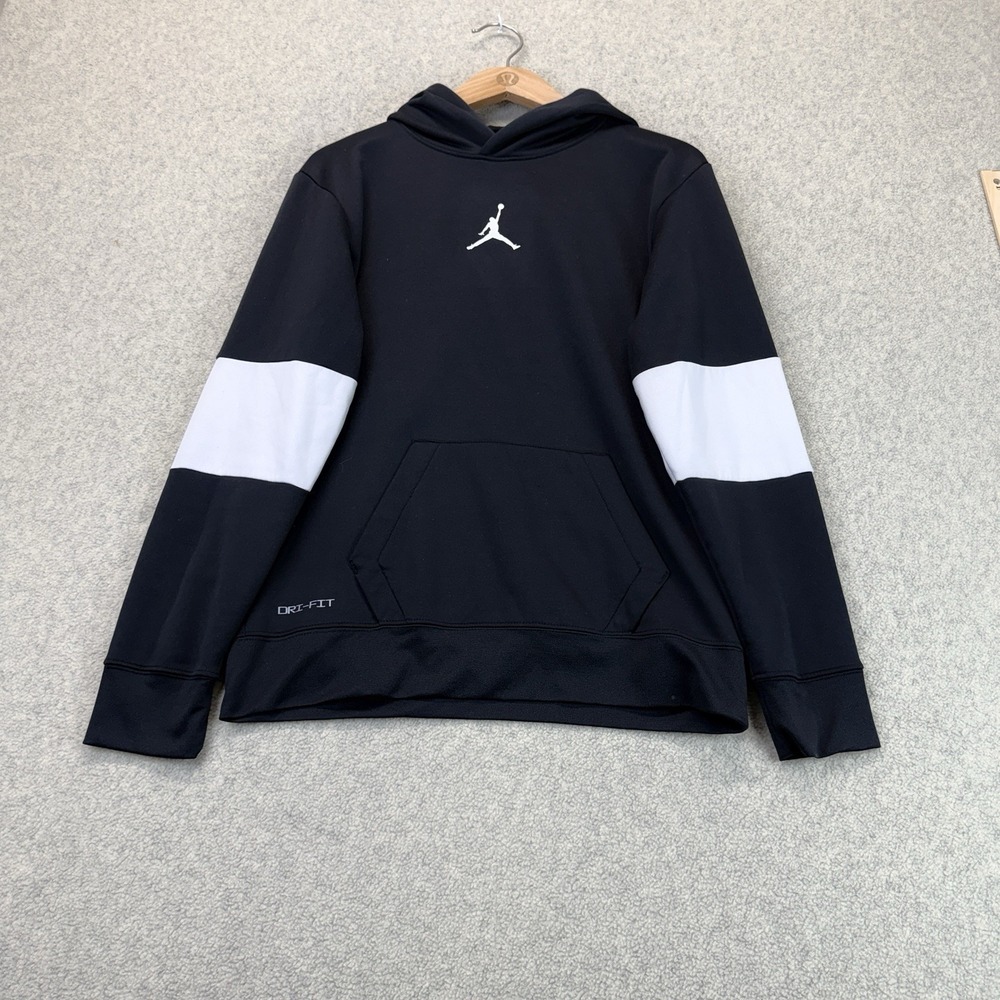 Jordan Jumpman Men's Therma-FIT Full Zip Colorblock Hoodie Black White Size XL